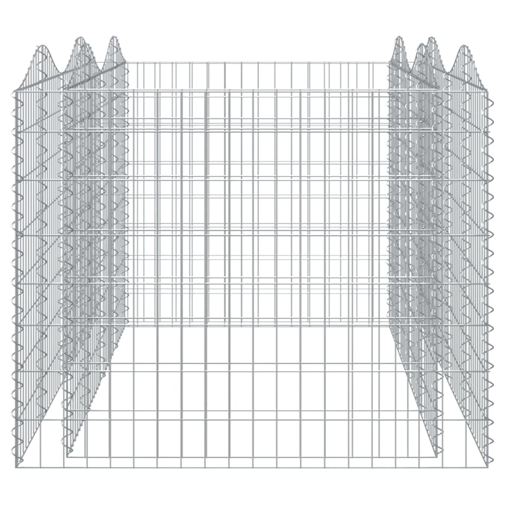 Arriate de gaviones forma arco hierro galvanizado 200x100x100cm
