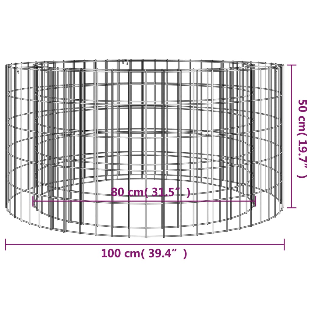 Brasero de gaviones hierro galvanizado Ø100 cm