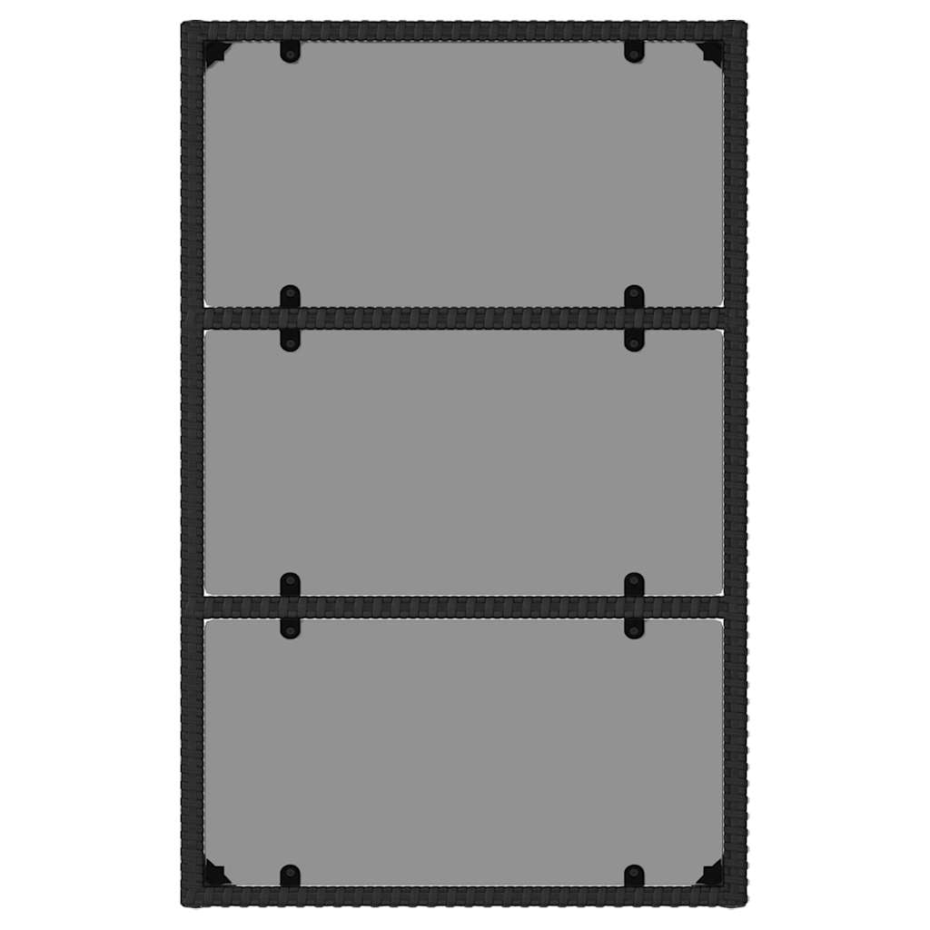 Set muebles de jardín 6 piezas y cojines ratán sintético negro