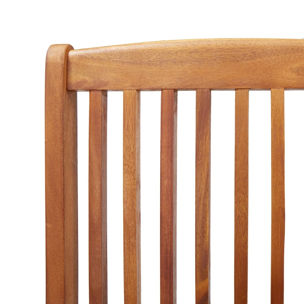 Juego de comedor de jardín 5 piezas madera maciza de acacia
