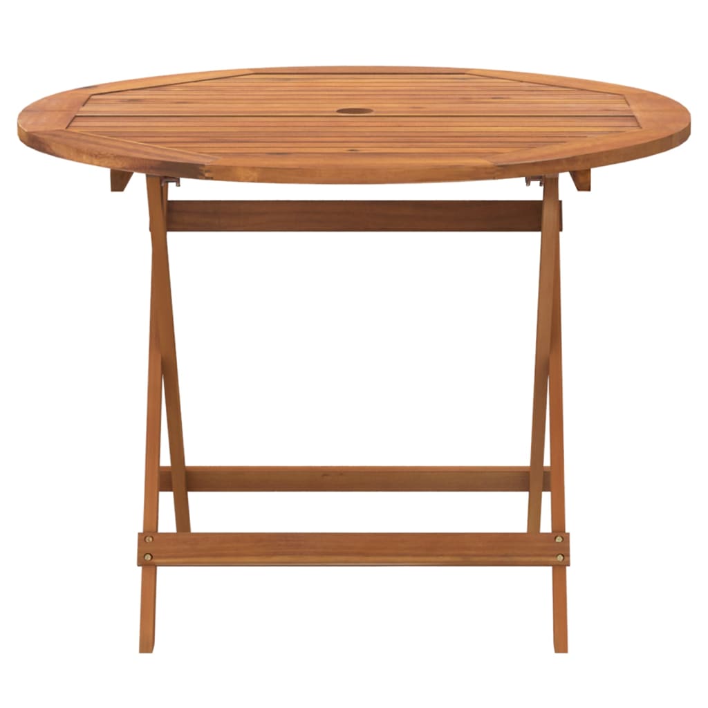 Juego de comedor de jardín 5 piezas madera maciza de acacia