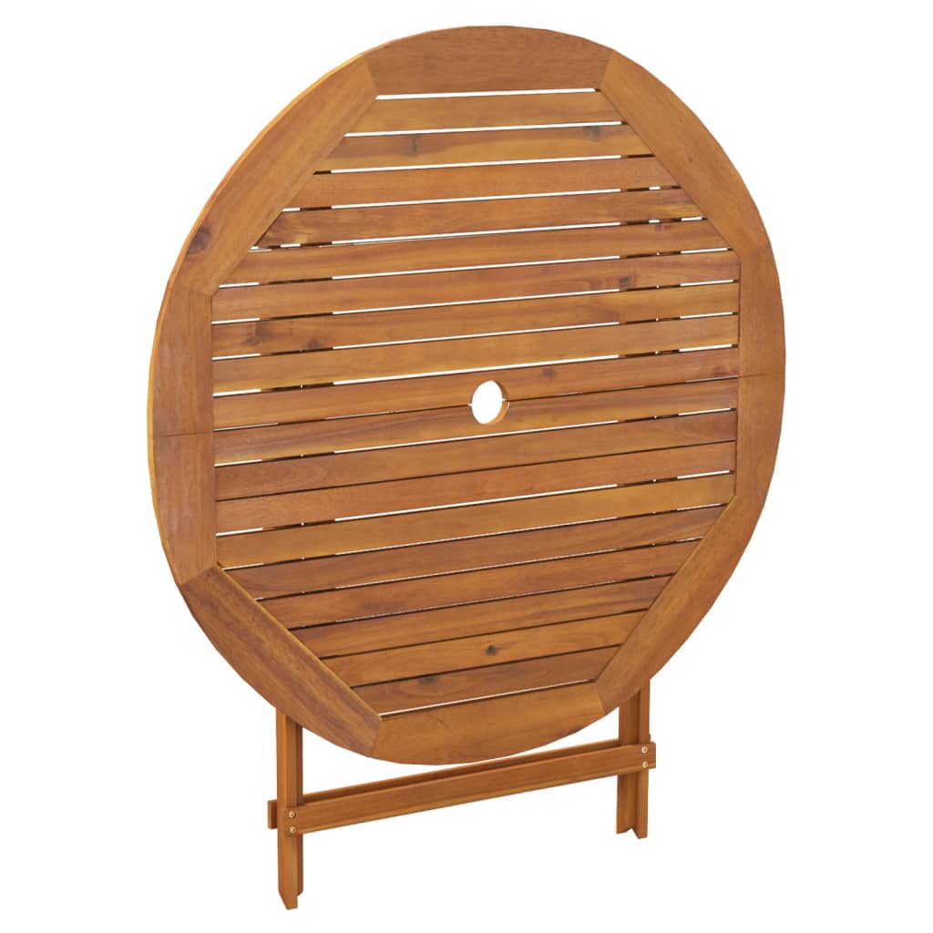 Juego de comedor de jardín 5 piezas madera maciza de acacia