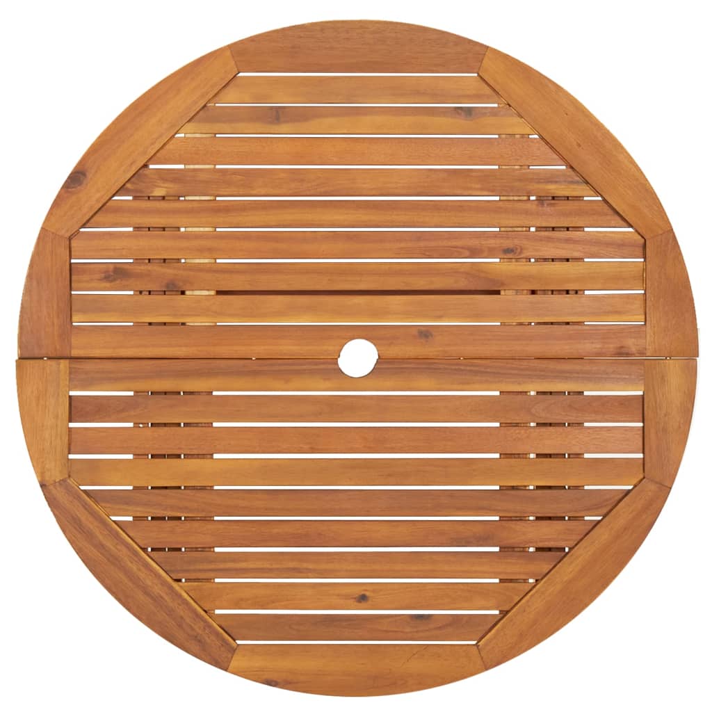 Juego de comedor de jardín 5 piezas madera maciza de acacia