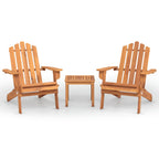 Juego de muebles de jardín Adirondack 3 piezas madera acacia