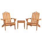 Juego de muebles de jardín Adirondack 3 piezas madera acacia