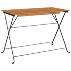 Muebles cafetería plegables 5 pzas madera maciza acacia y acero