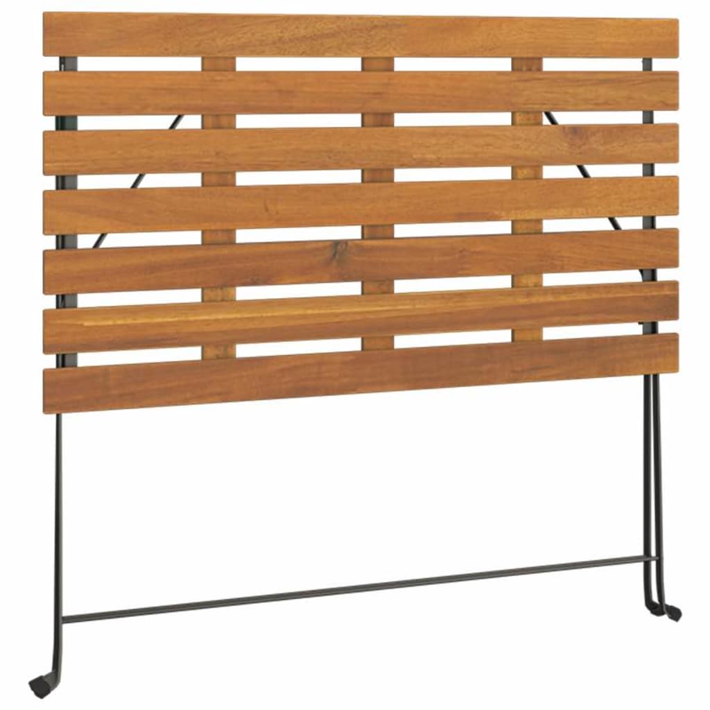 Muebles cafetería plegables 5 pzas madera maciza acacia y acero