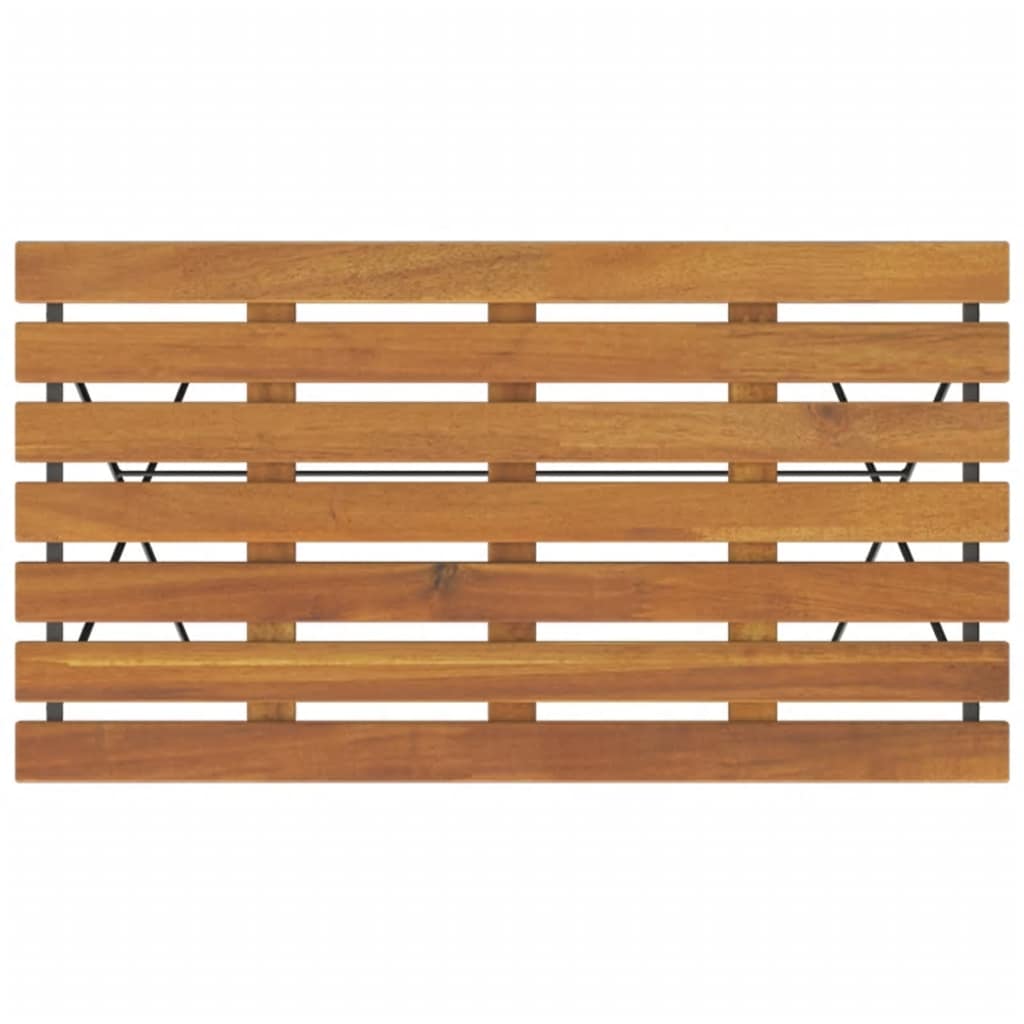 Muebles cafetería plegables 5 pzas madera maciza acacia y acero