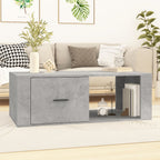 Mesa de centro con patas de metal OSLO madera maciza pino gris