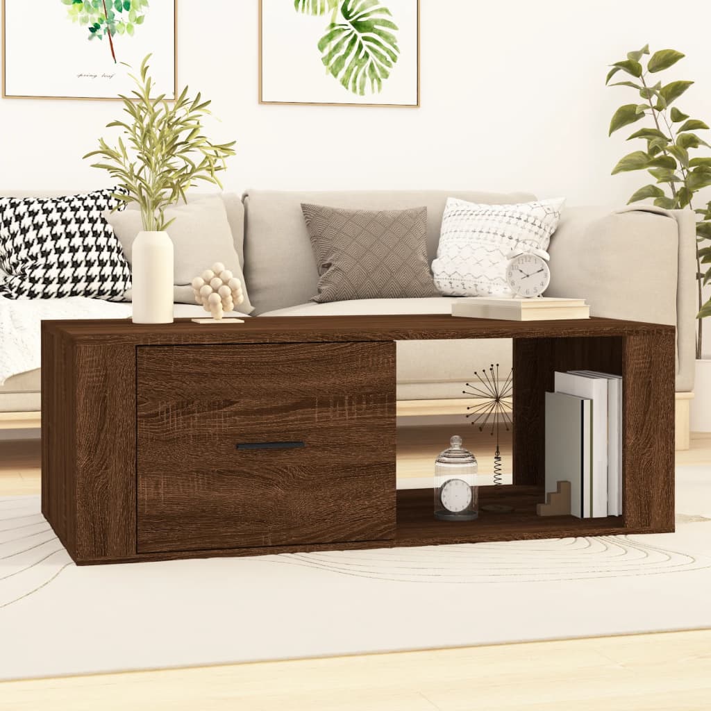 Mesa de centro con patas de metal OSLO madera maciza pino gris