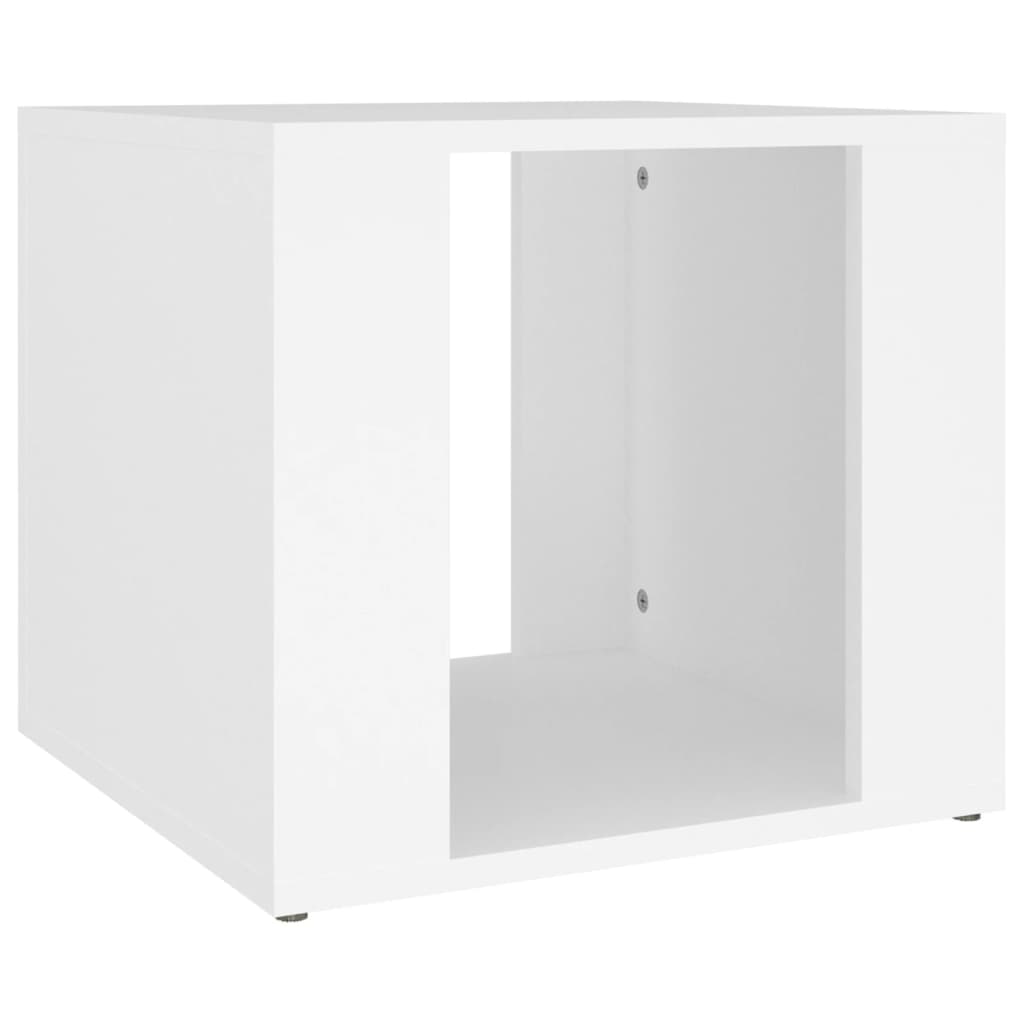 Mesita de noche madera contrachapada blanco 41x40x36 cm