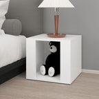 Mesita de noche madera contrachapada blanco 41x40x36 cm