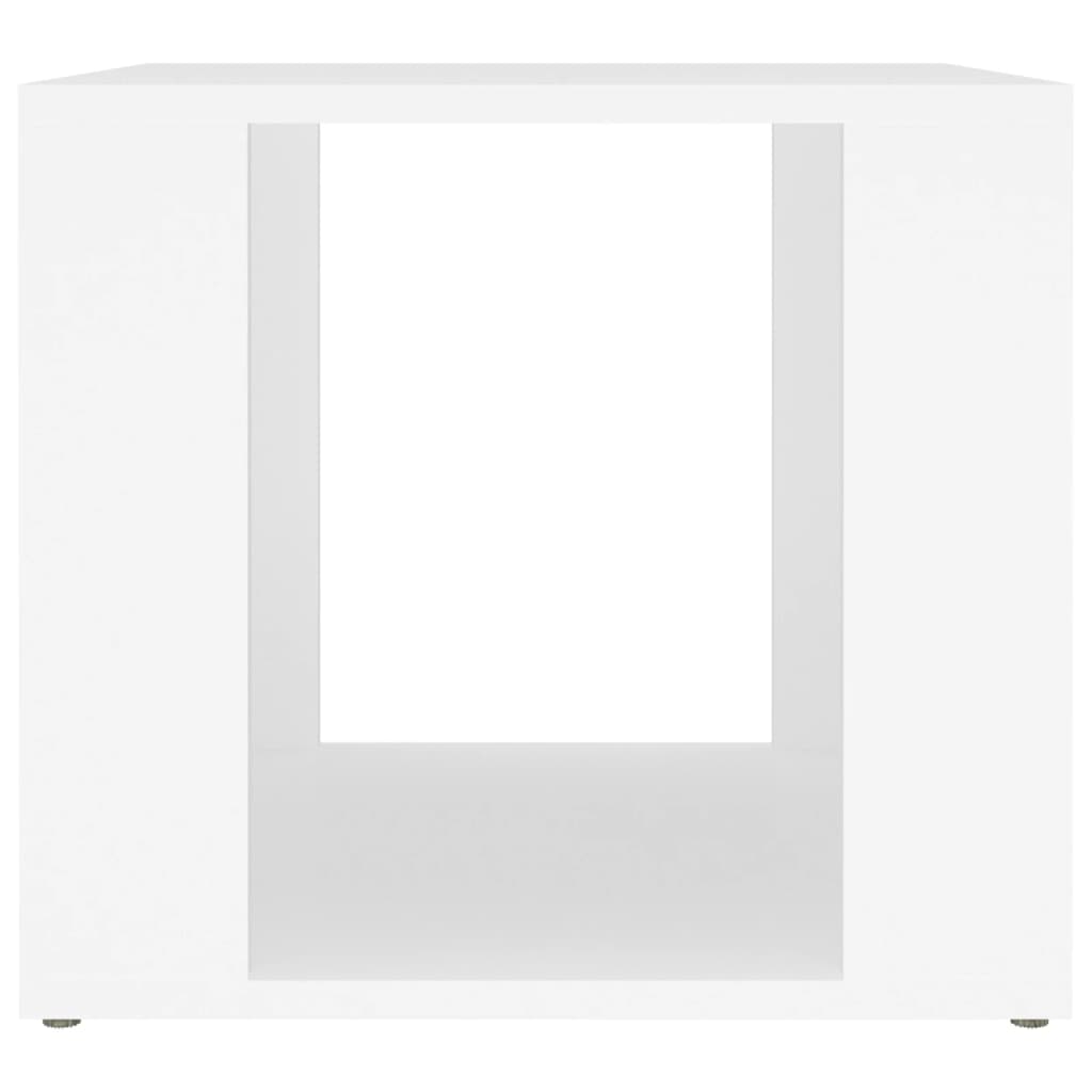 Mesita de noche madera contrachapada blanco 41x40x36 cm