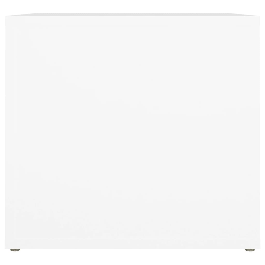 Mesita de noche madera contrachapada blanco 41x40x36 cm