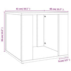 Mesita de noche madera contrachapada blanco 41x40x36 cm
