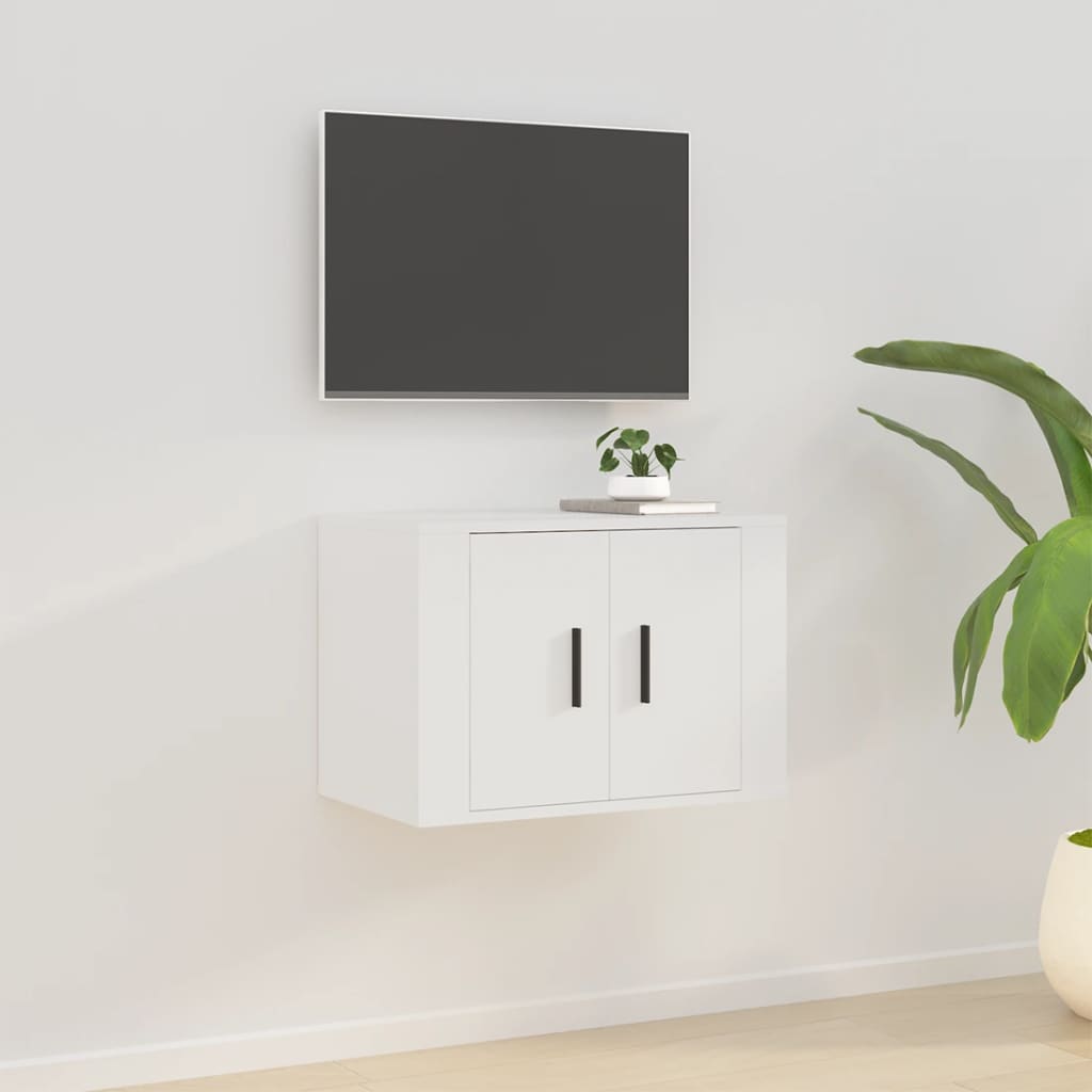 Mueble de pared para TV madera envejecida 30,5x30x30 cm