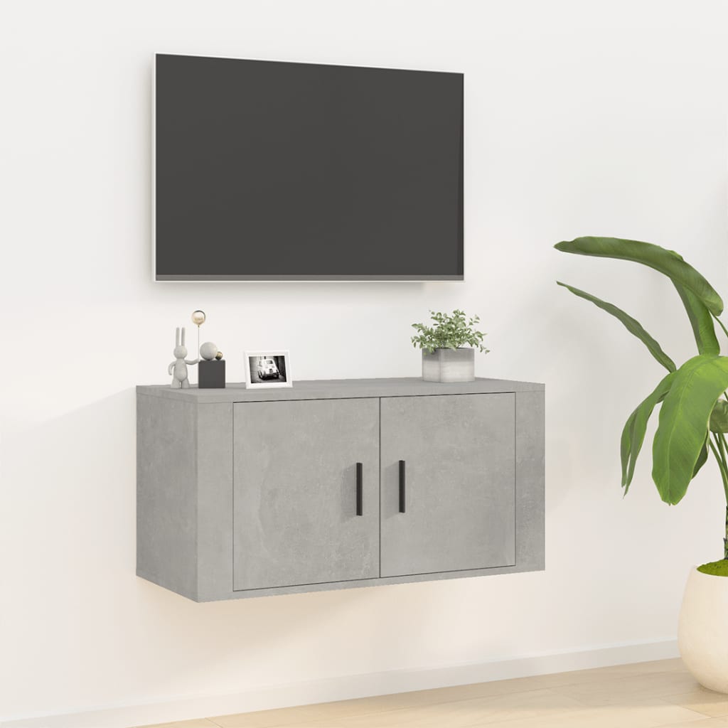 Mueble de pared para TV madera envejecida 30,5x30x30 cm