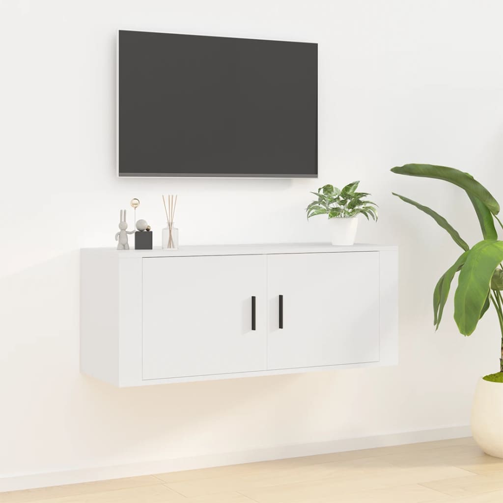 Mueble de pared para TV madera envejecida 30,5x30x30 cm