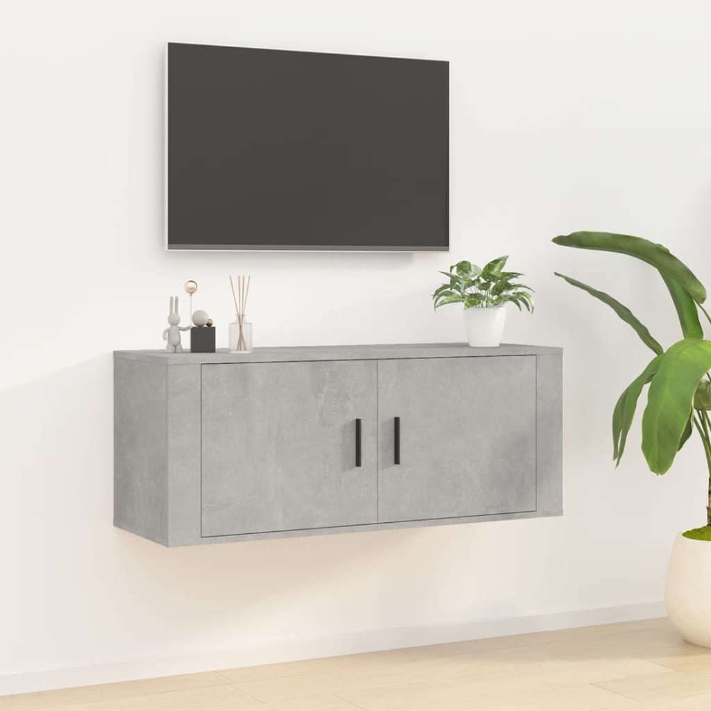 Mueble de pared para TV madera envejecida 30,5x30x30 cm
