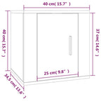 Muebles para TV de pared 2 uds blanco 40x34,5x40 cm