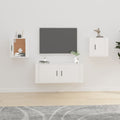 Muebles para TV de pared 2 uds blanco 40x34,5x40 cm