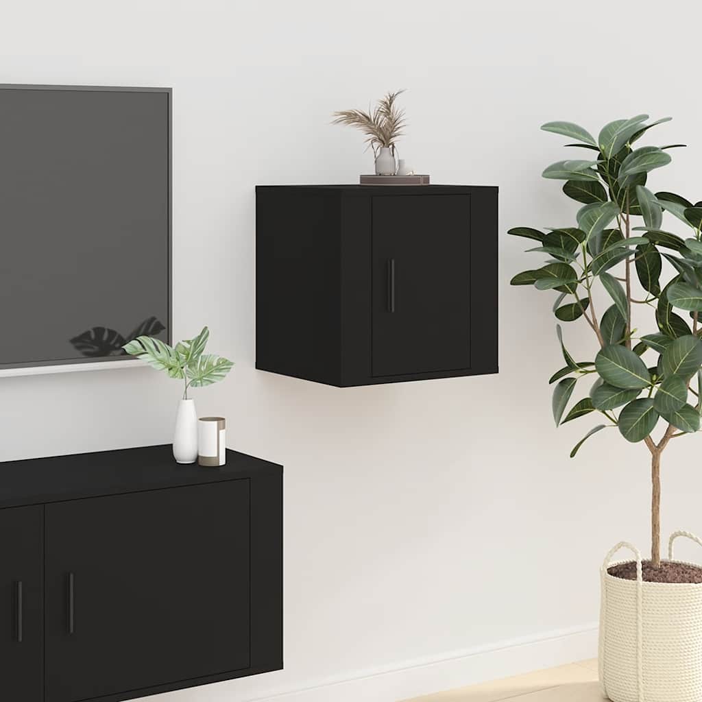 Mueble de pared para TV madera envejecida 30,5x30x30 cm