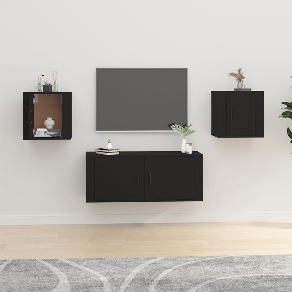 Muebles para TV de pared 2 uds blanco 40x34,5x40 cm