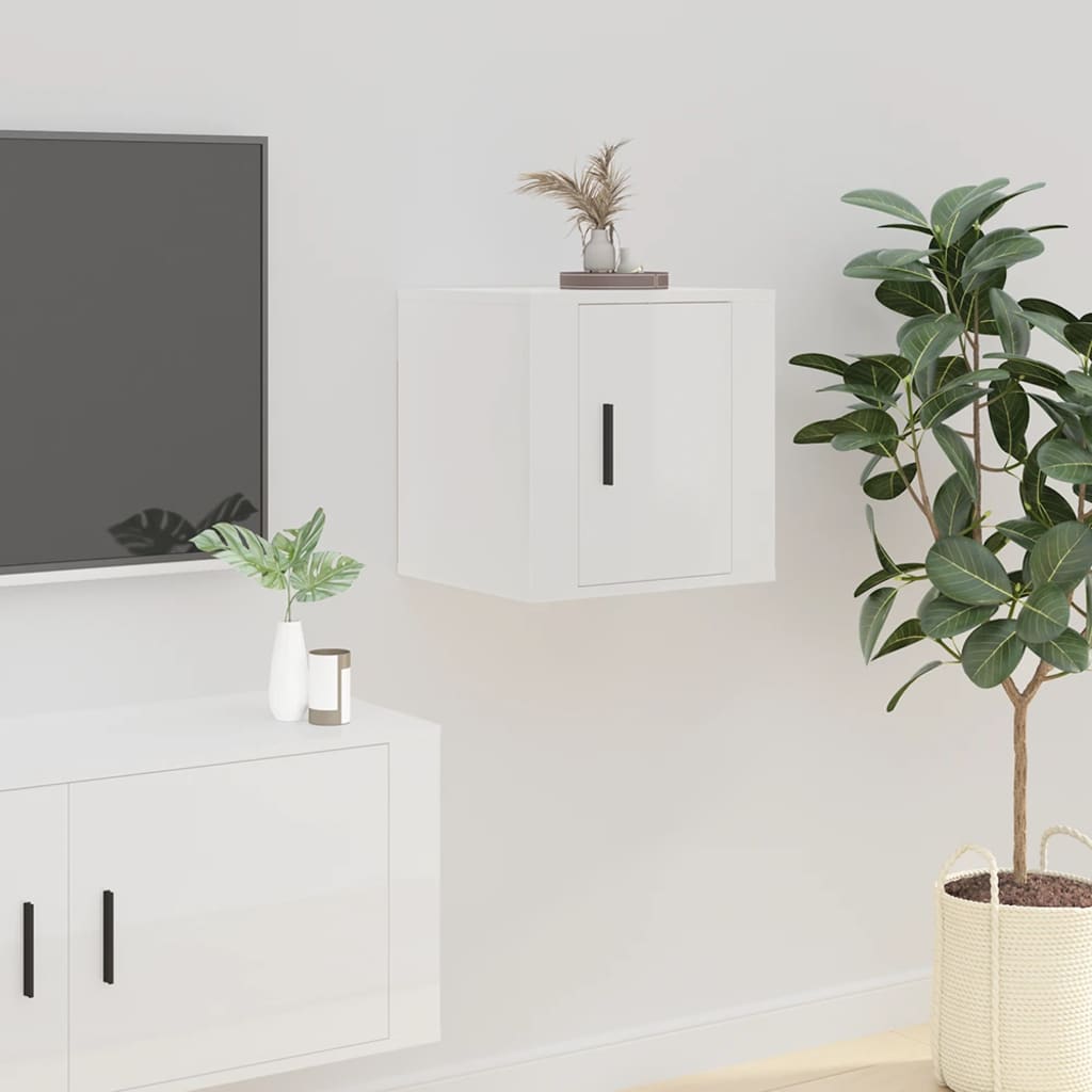 Mueble de pared para TV madera envejecida 30,5x30x30 cm