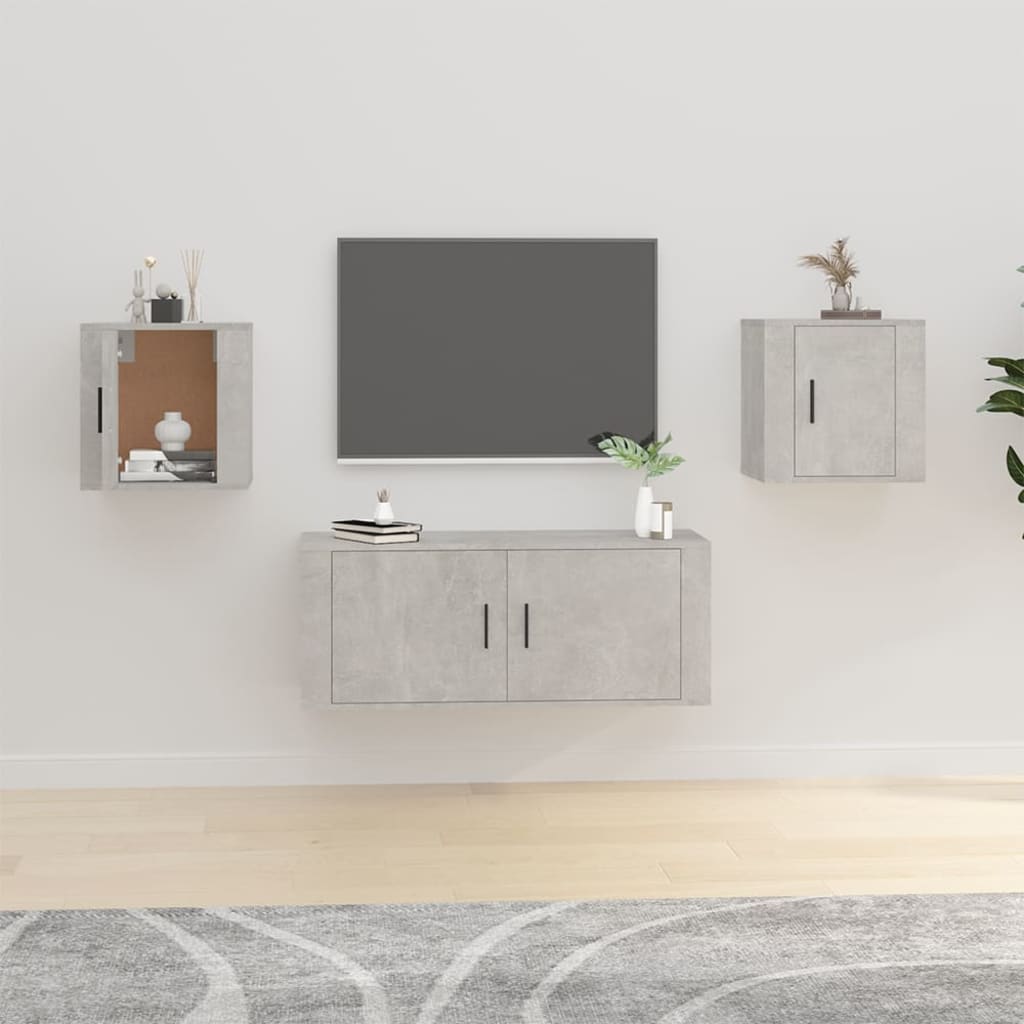 Muebles para TV de pared 2 uds blanco 40x34,5x40 cm