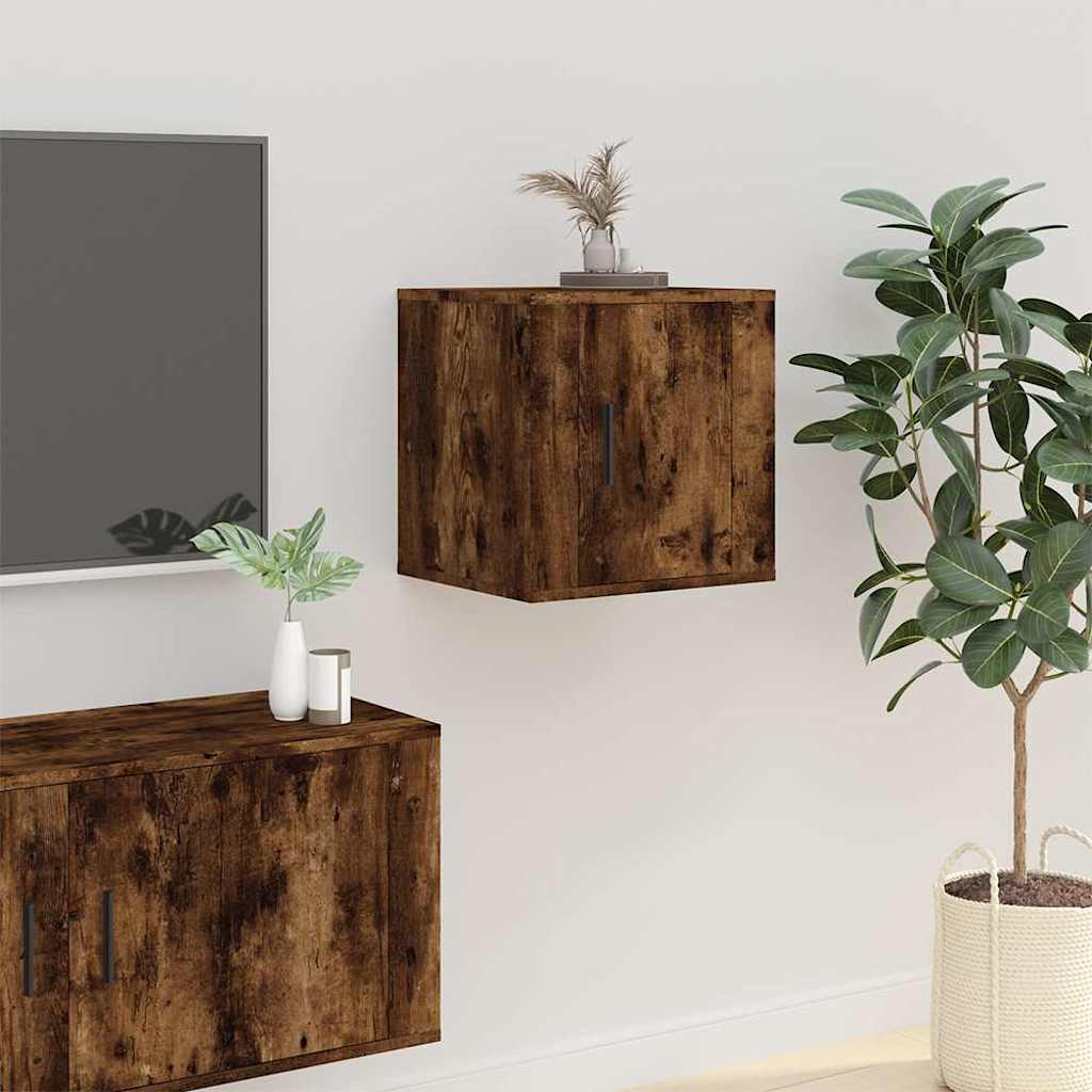 Mueble de pared para TV madera envejecida 30,5x30x30 cm