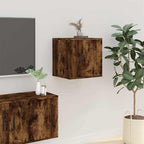Mueble de pared para TV madera envejecida 30,5x30x30 cm