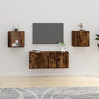 Muebles para TV de pared 2 uds blanco 40x34,5x40 cm