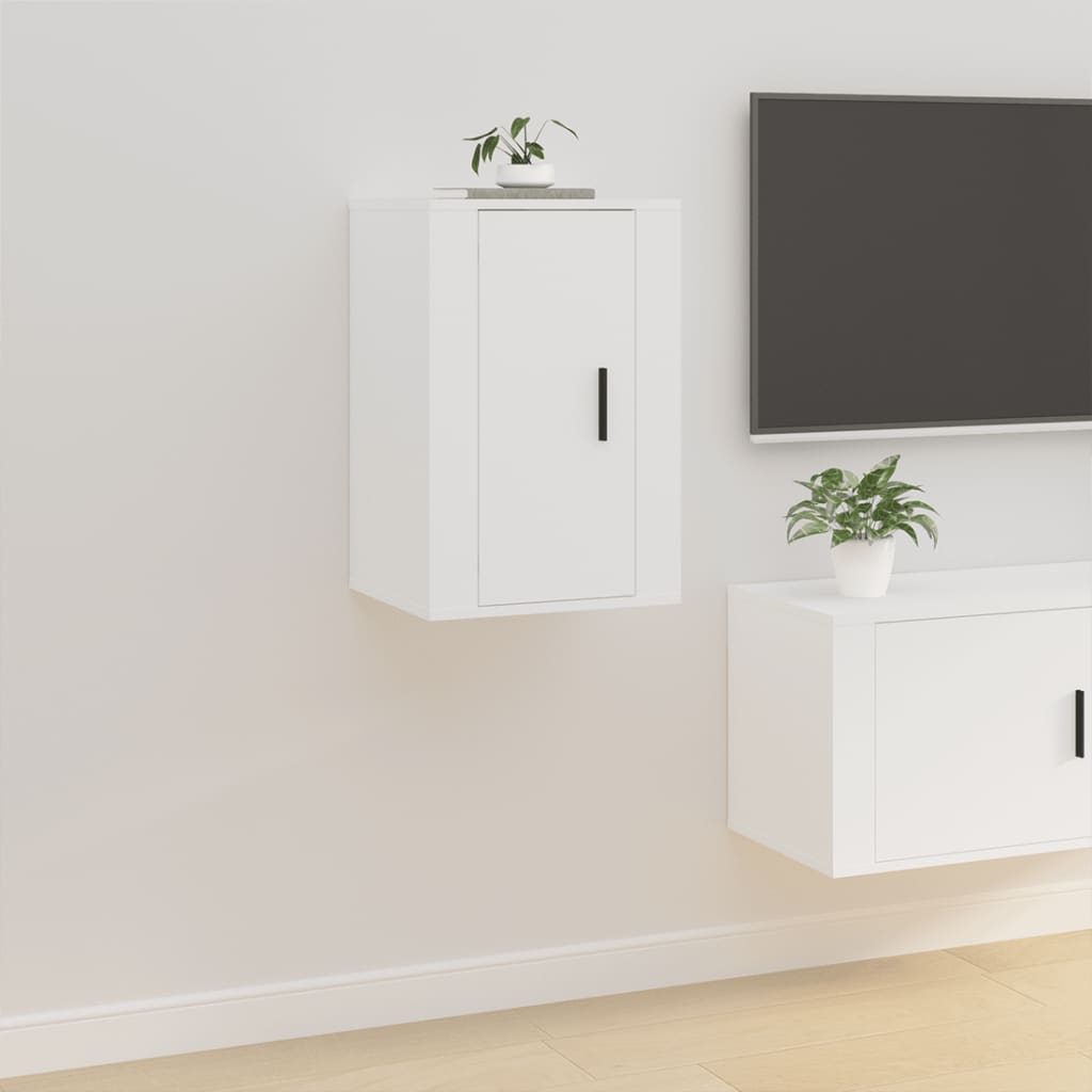 Mueble de pared para TV madera envejecida 30,5x30x30 cm