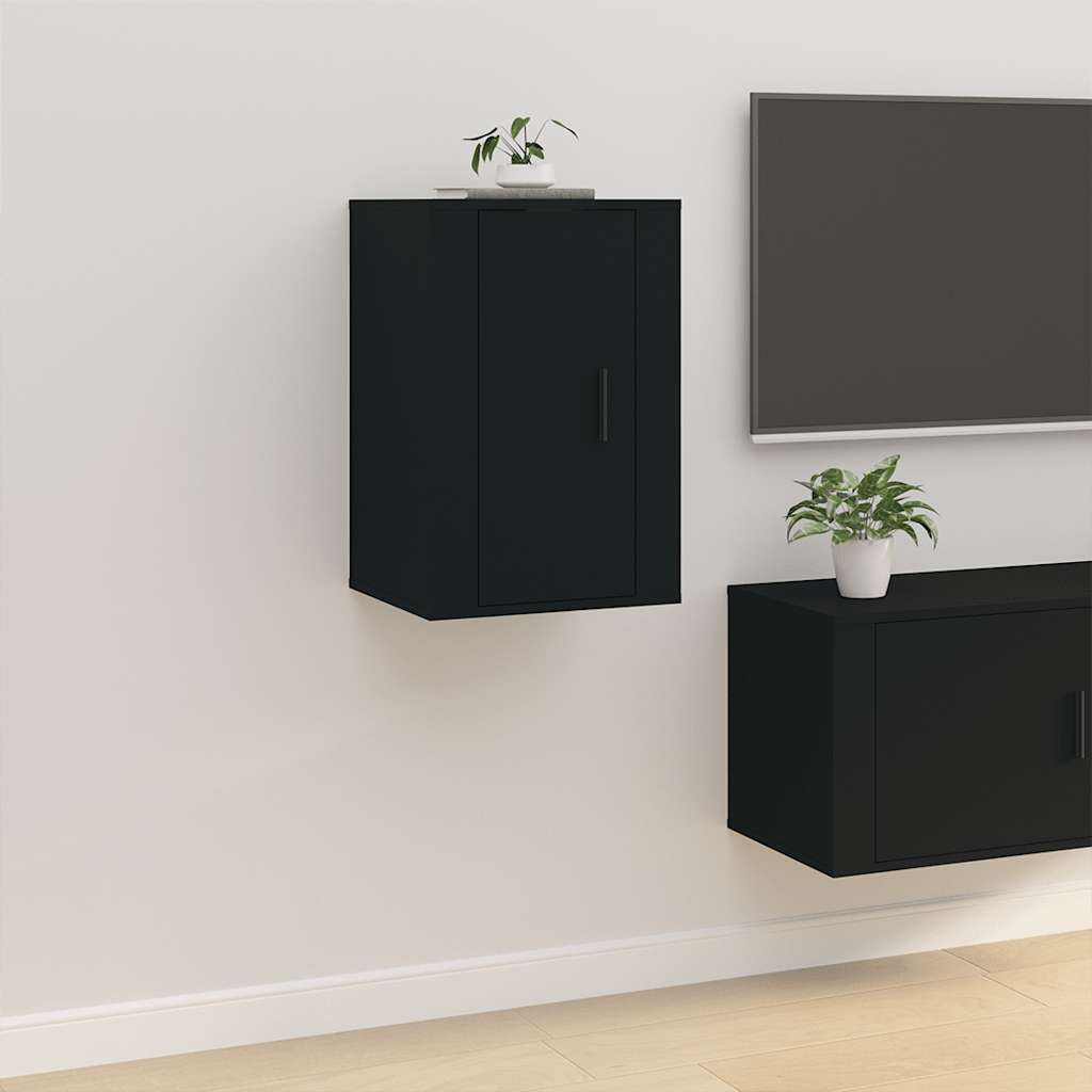 Mueble de pared para TV madera envejecida 30,5x30x30 cm