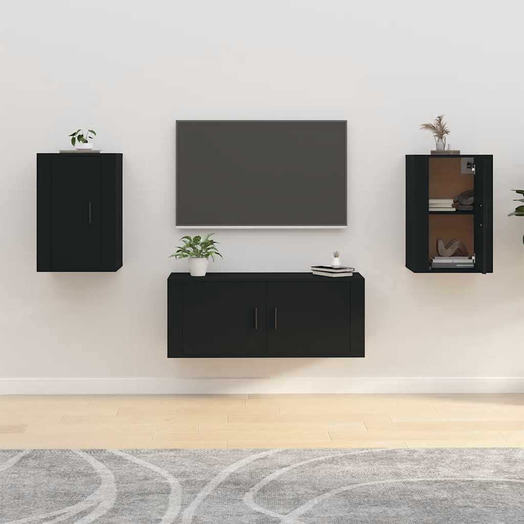 Muebles para TV de pared 2 uds blanco 40x34,5x40 cm