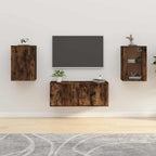 Muebles para TV de pared 2 uds blanco 40x34,5x40 cm