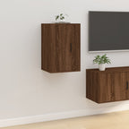 Mueble de pared para TV madera envejecida 30,5x30x30 cm