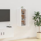 Mueble de pared para TV madera envejecida 30,5x30x30 cm