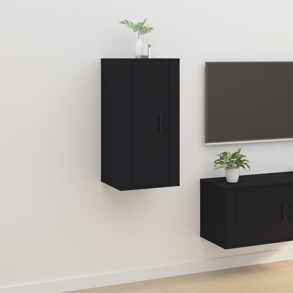 Mueble de pared para TV madera envejecida 30,5x30x30 cm