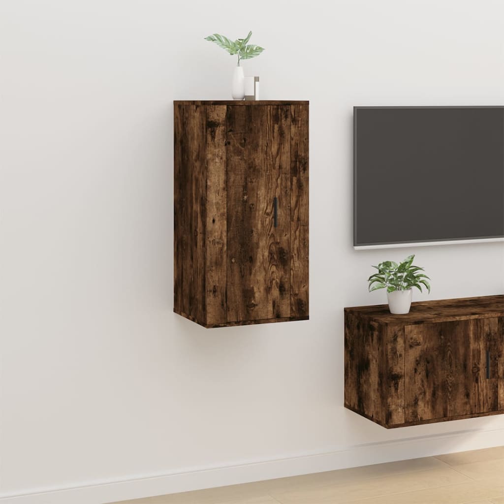 Mueble de pared para TV madera envejecida 30,5x30x30 cm