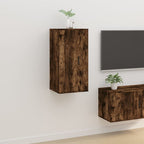 Mueble de pared para TV madera envejecida 30,5x30x30 cm