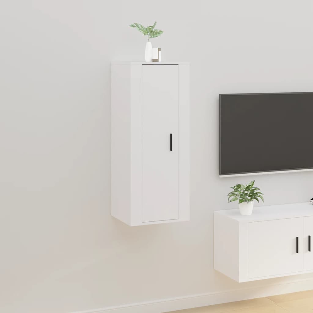 Mueble de pared para TV madera envejecida 30,5x30x30 cm