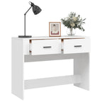 Mesa consola de madera contrachapada blanco 100x39x75 cm