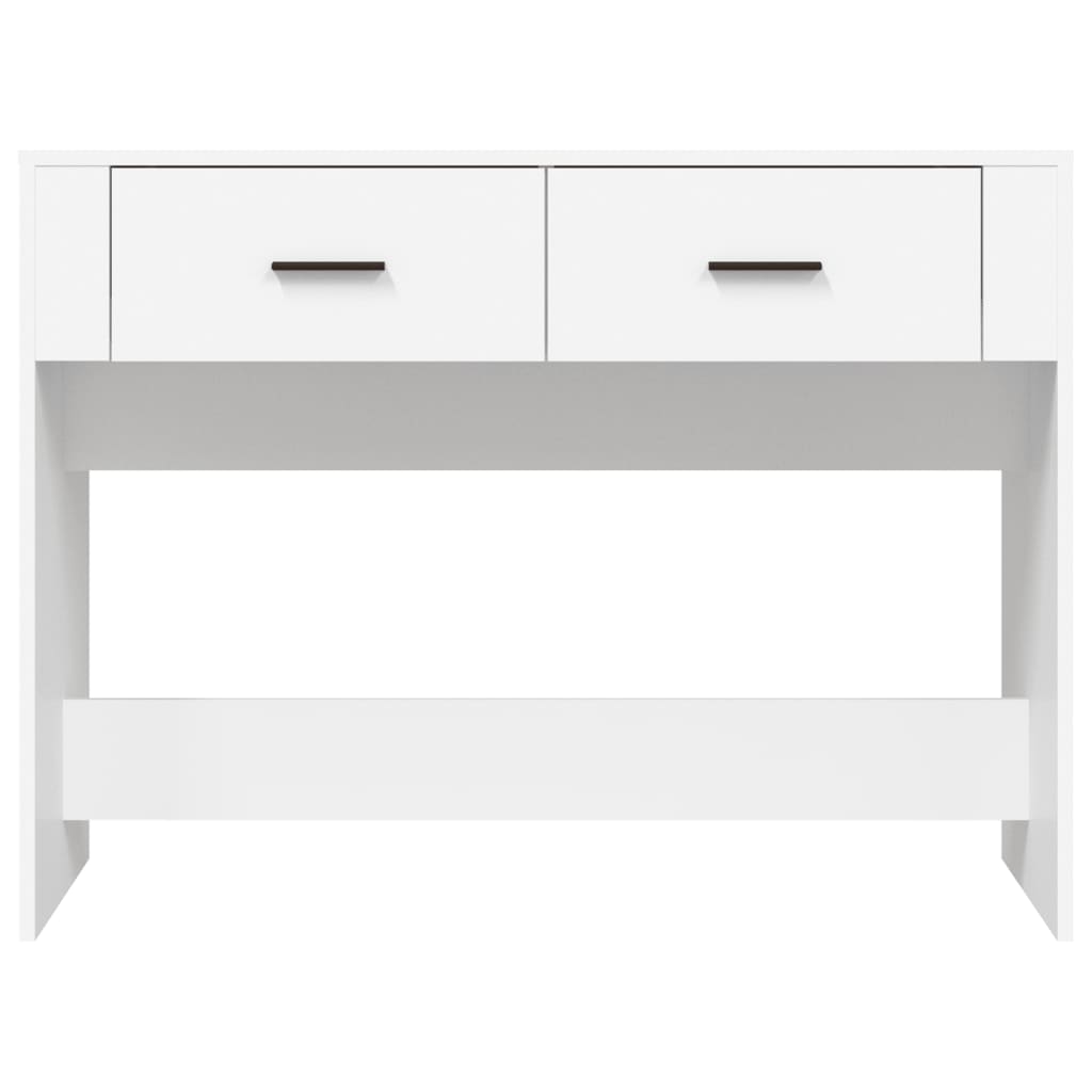 Mesa consola de madera contrachapada blanco 100x39x75 cm