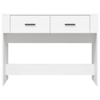 Mesa consola de madera contrachapada blanco 100x39x75 cm