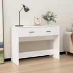 Mesa consola de madera contrachapada blanco 100x39x75 cm