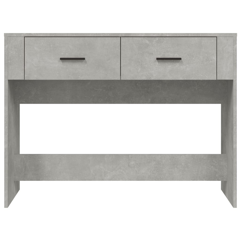 Mesa consola de madera contrachapada gris hormigón 100x39x75 cm