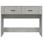 Mesa consola de madera contrachapada gris hormigón 100x39x75 cm