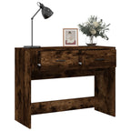 Mesa consola madera contrachapada roble ahumado 100x39x75 cm