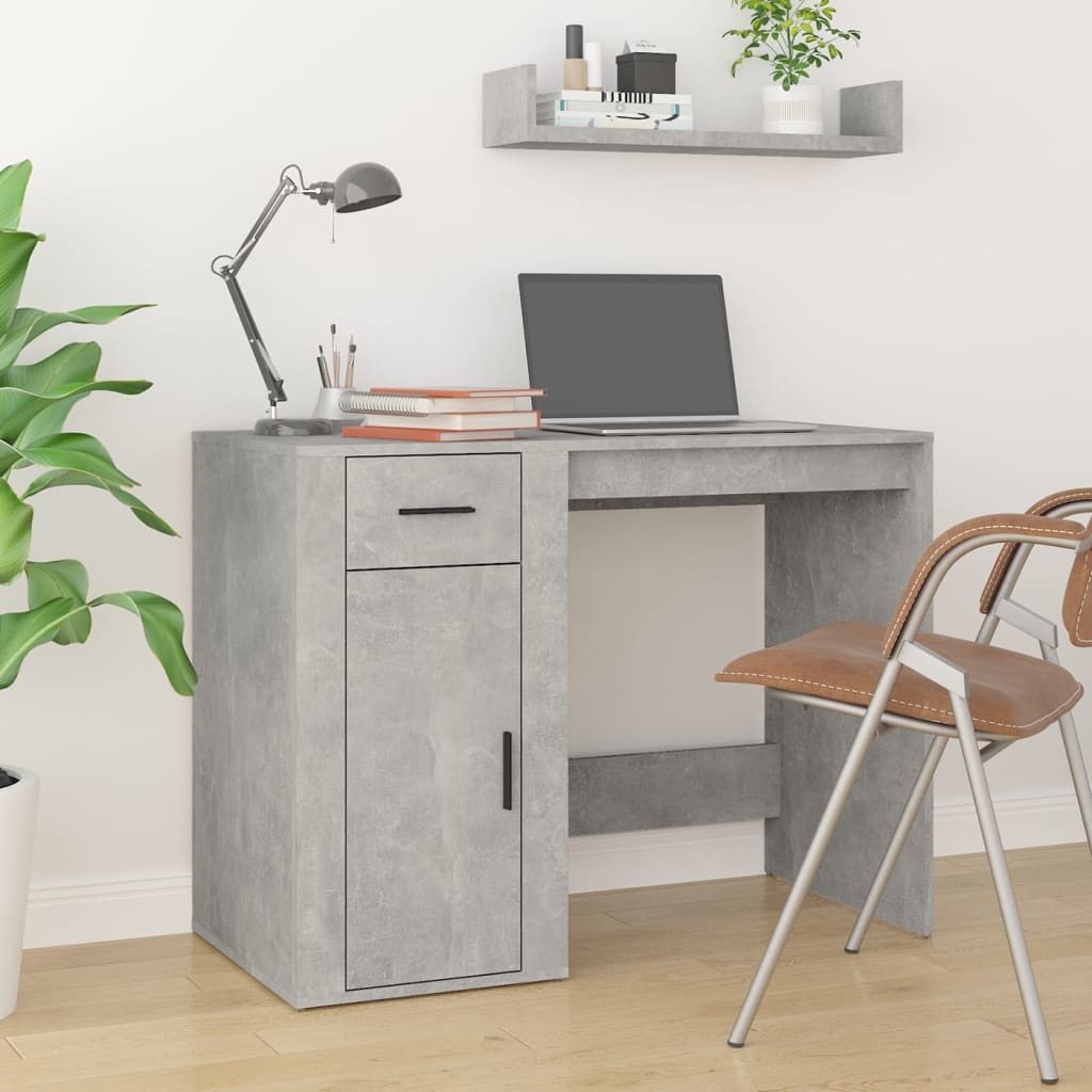 Escritorio de madera contrachapada blanco 100x49x75 cm